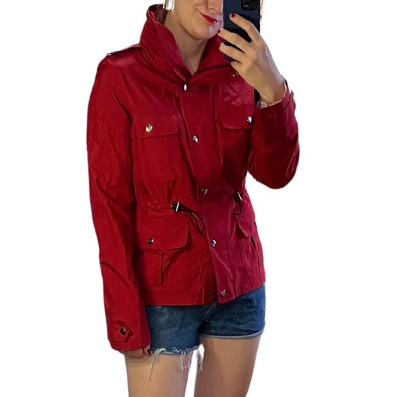 Burberry Red Utility Jacket (Size: S) - Picture 1 of 12